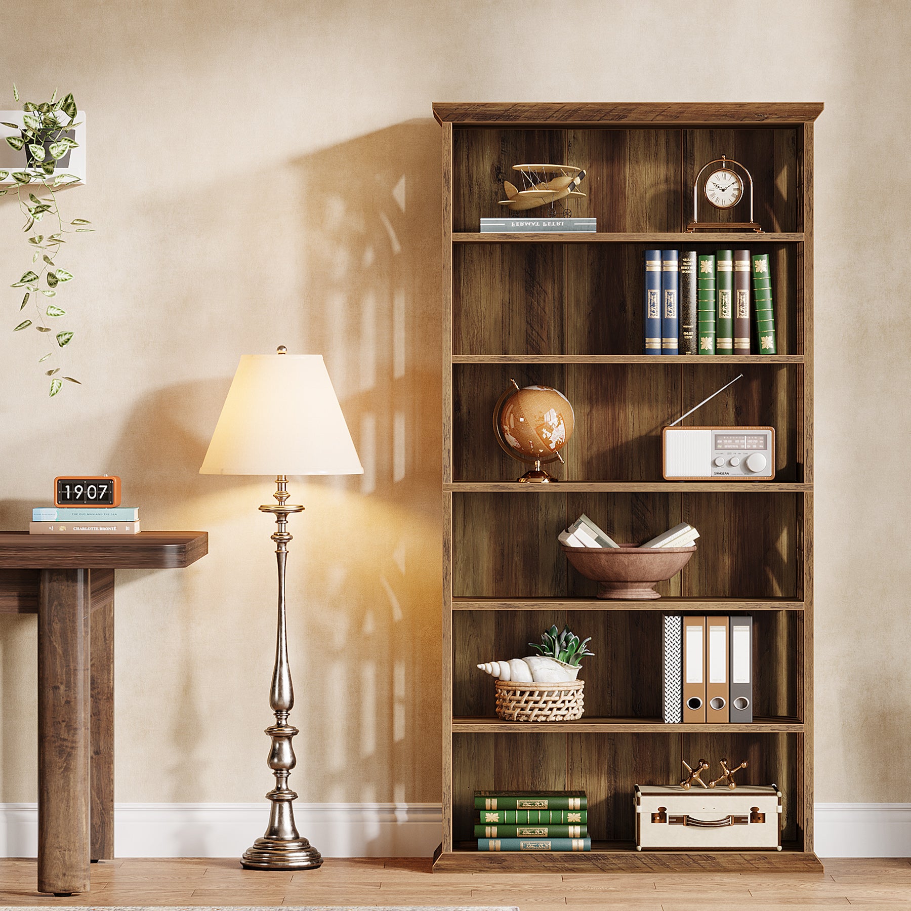 Tribesigns 190 cm Libreria, libreria e scaffalatura freestanding a 6 ripiani