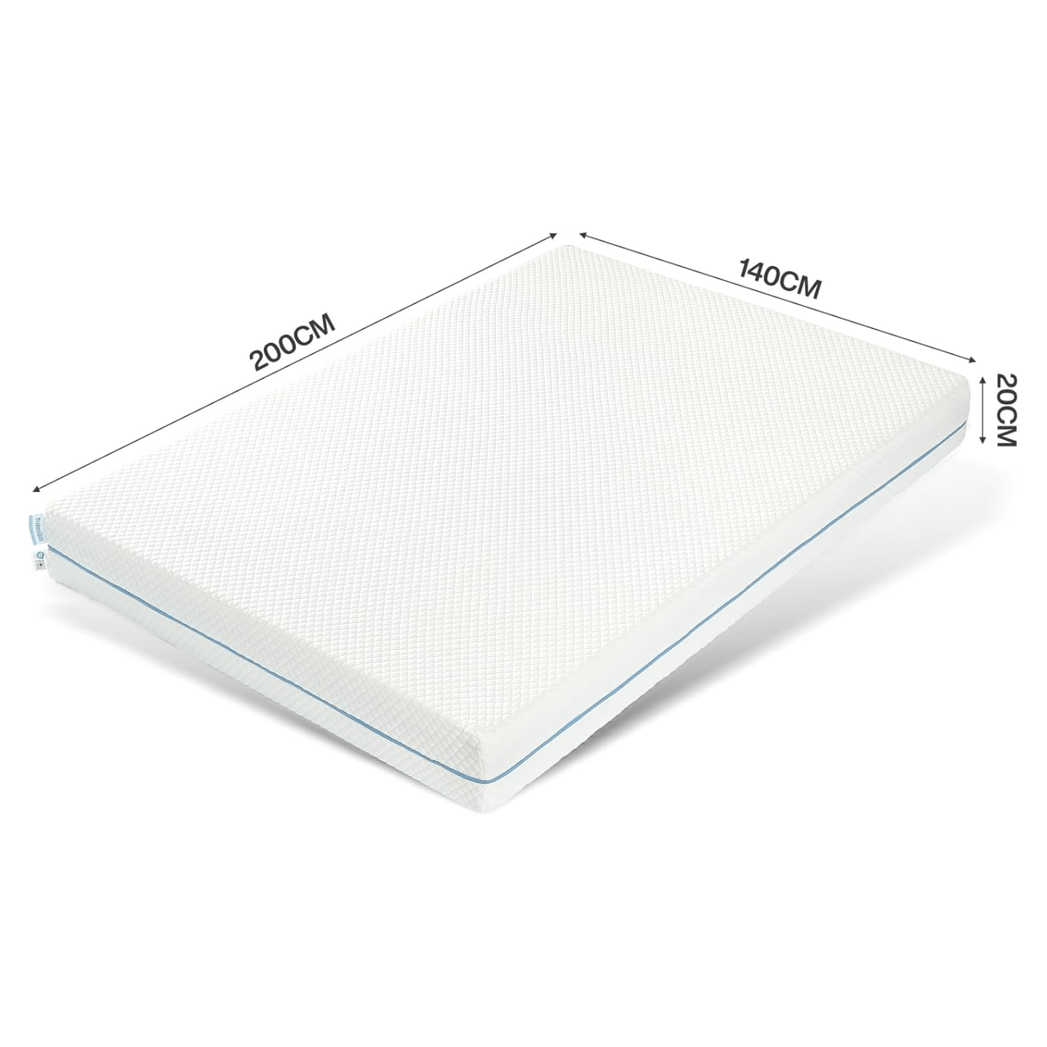 Tribesigns Materasso Memory, Materasso Comodo 90x200 Ergonomico a Forma di S