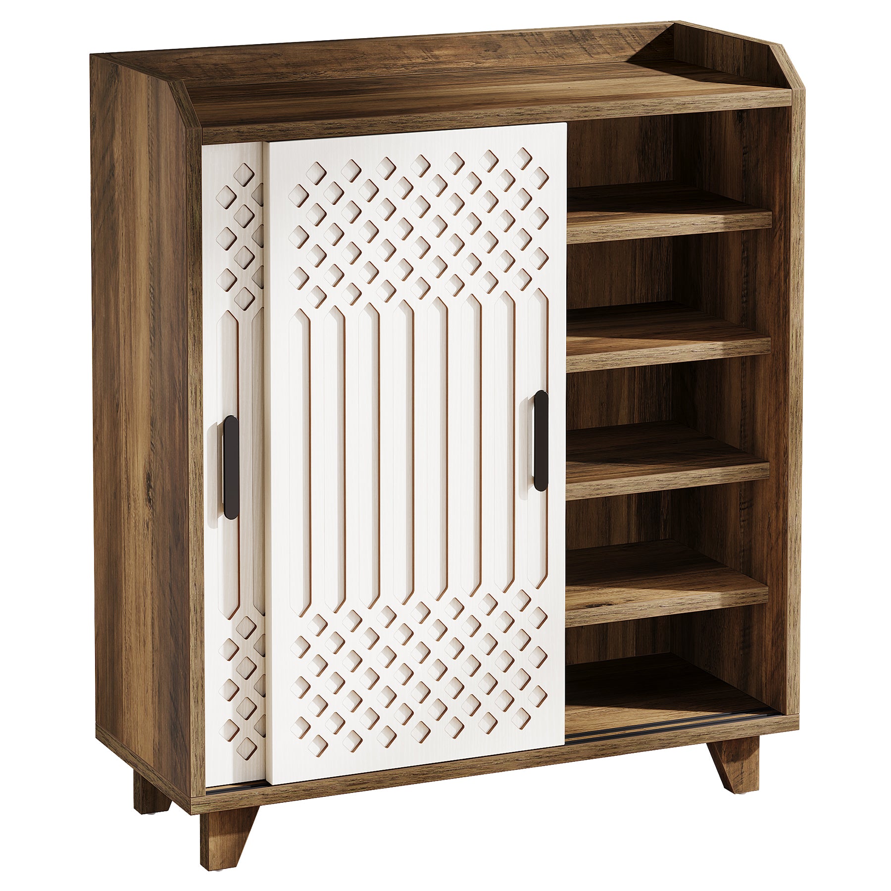 Tribesigns Scarpiera da 90 cm, moderno organizer con ante scorrevoli per scarpe