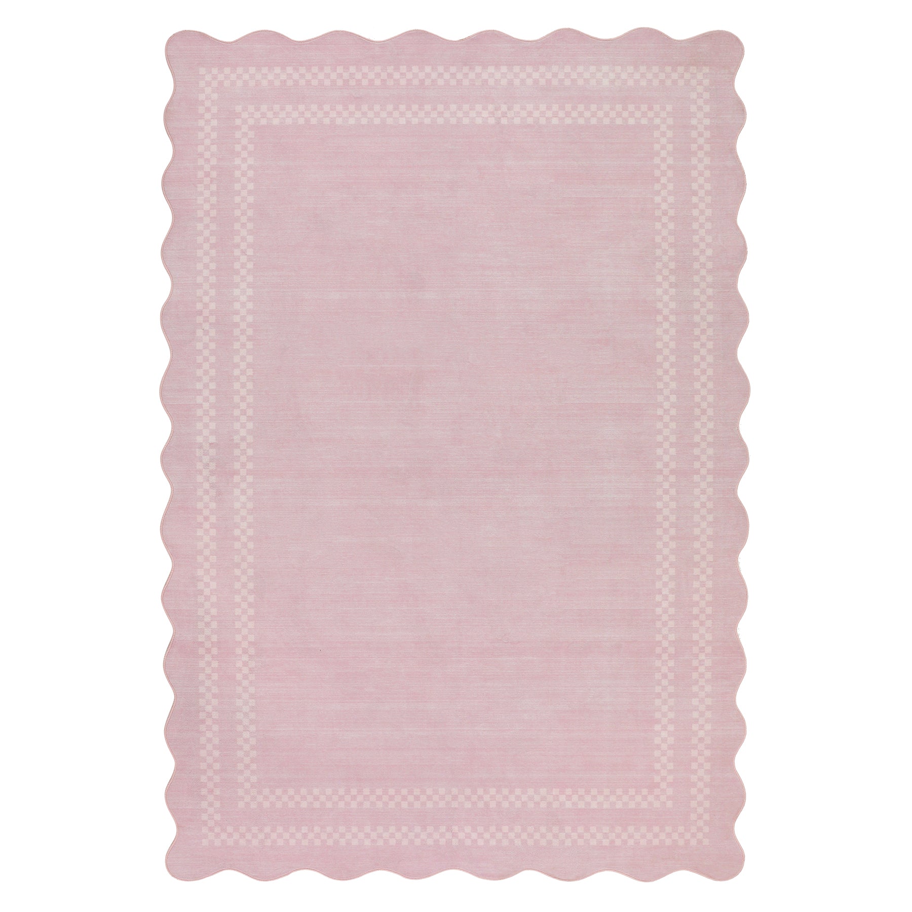 Tribesigns Tappeto geometrico minimalista con bordo smerlato, 160 x 230 cm/200 x 300 cm Tappeto smerlato lavabile