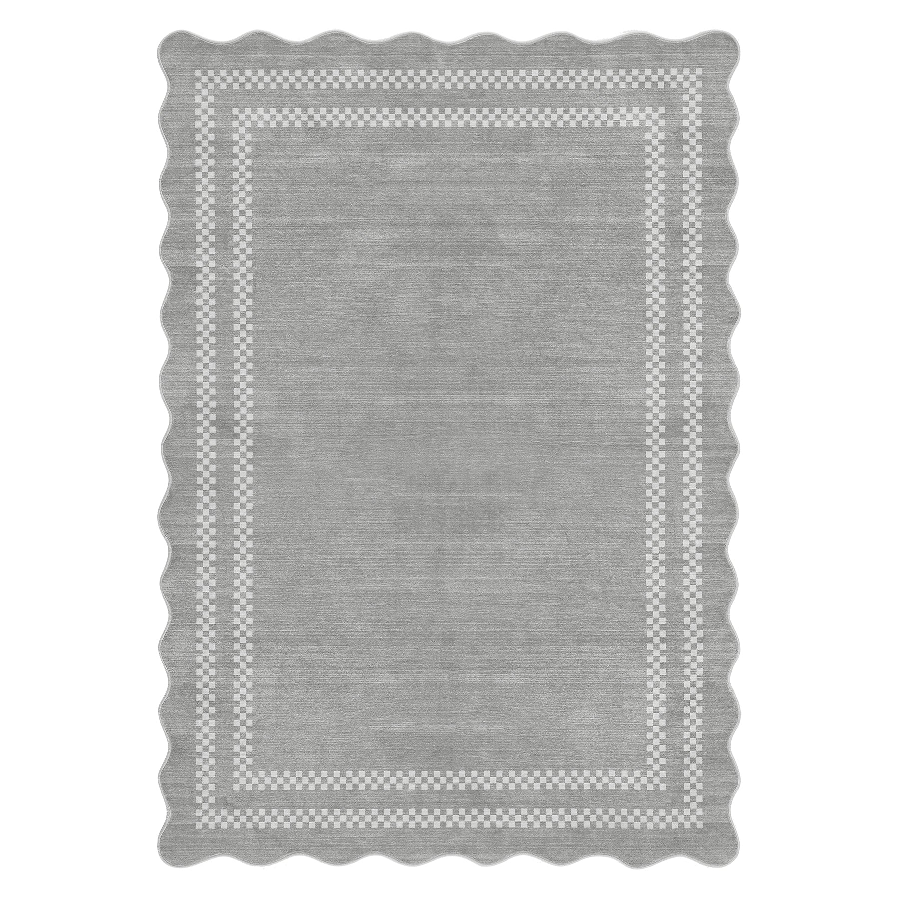 Tribesigns Tappeto geometrico minimalista con bordo smerlato, 160 x 230 cm/200 x 300 cm Tappeto smerlato lavabile