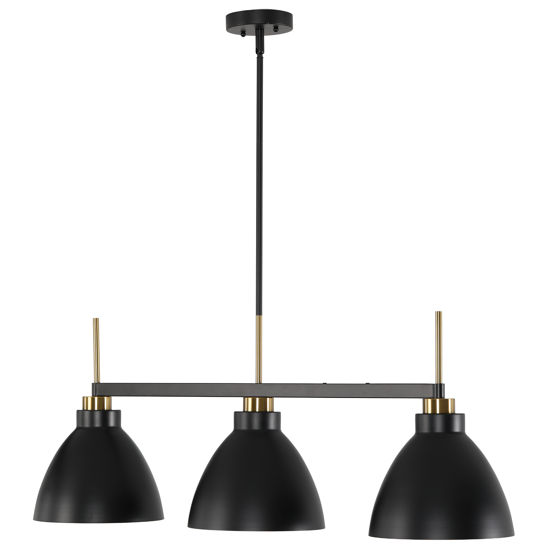 Tribesigns Lampada a sospensione con 3 lampade, apparecchio di illuminazione con aste regolabili per sala da pranzo(E27, senza lampadine)