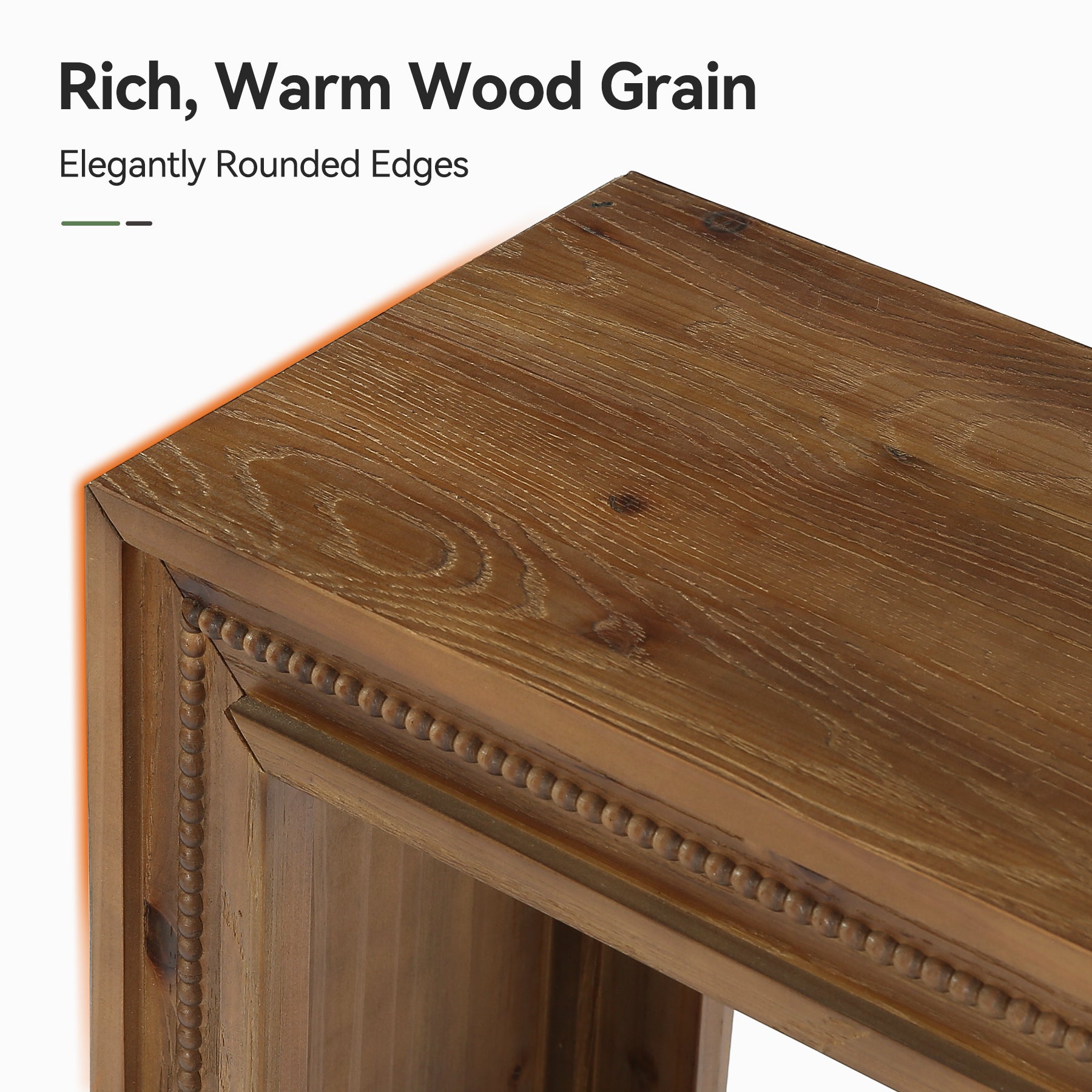 Tribesigns Consolle in legno massello da 160 cm con ripiano contenitore a due livelli