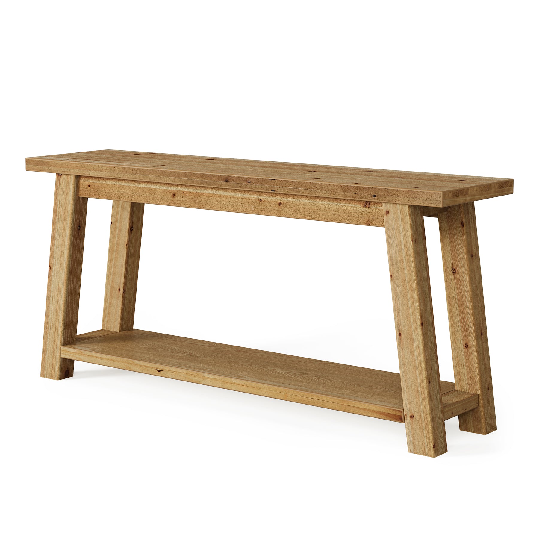 Tribesigns Consolle da ingresso in legno massello lunga 180 cm con ripiano