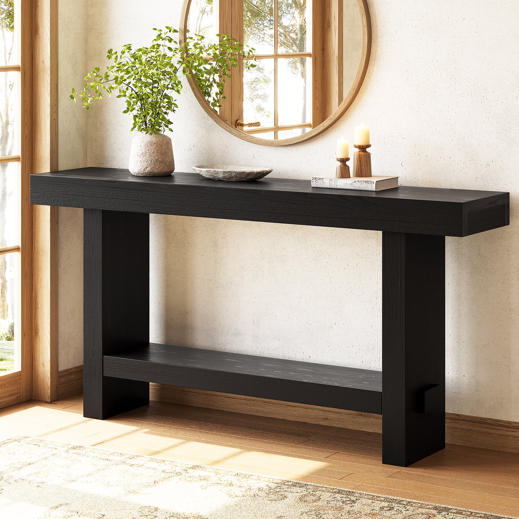 Tribesigns 160 cm Tavolo consolle, tavolo d'ingresso con base stabile per soggiorno