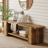 Panca Portascarpe Country in Legno, 160 cm, per Ingresso 3