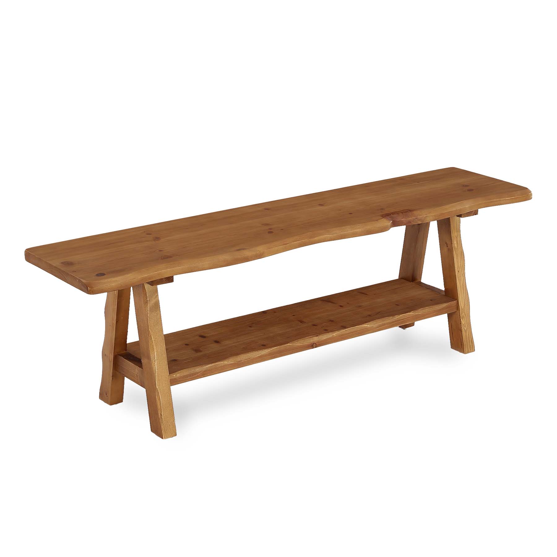 Tribesigns Panca Portascarpe in Legno Massello con Sedile e Ripiano, 140 x 35 x 45 cm, per Ingresso e Corridoio