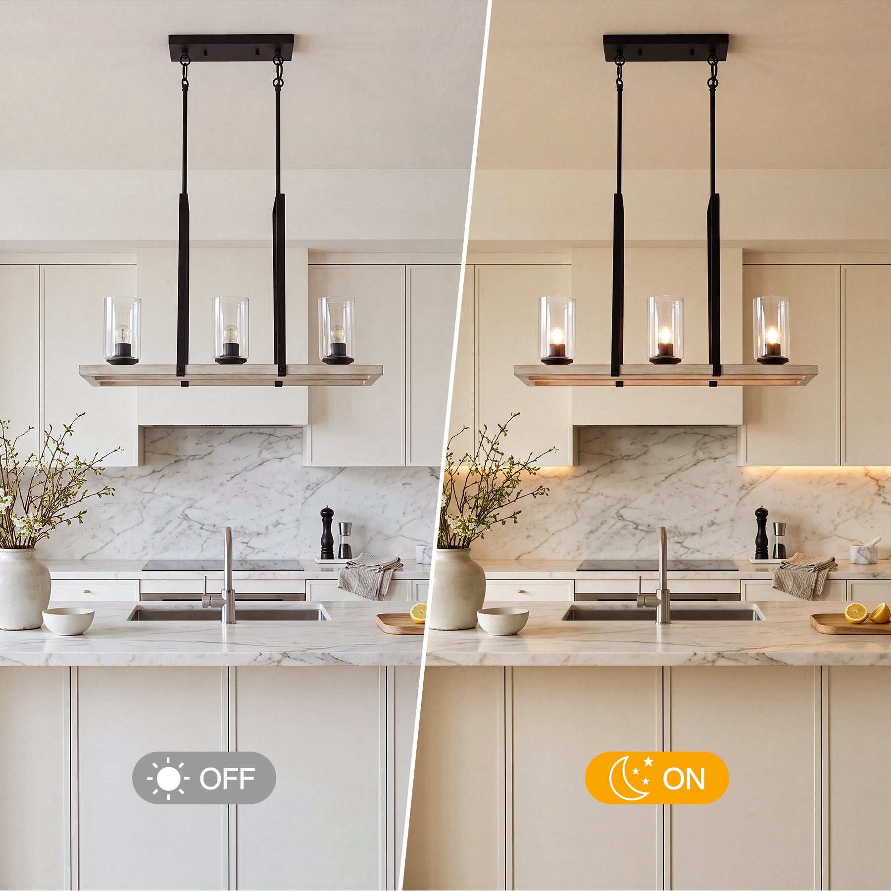 Lampadario a Sospensione Vintage Industriale con 3 Luci E27, Nero, per Soggiorno e Cucina