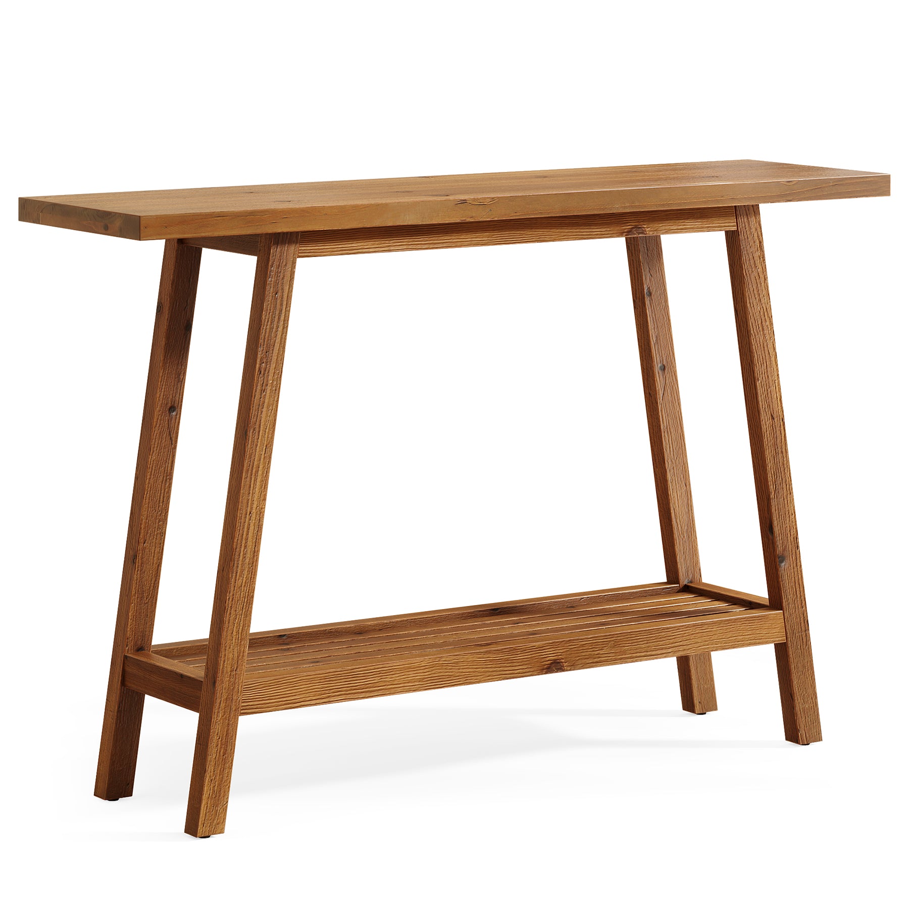 Consolle Country in Legno Massello con Ripiano, 105 cm, per Ingresso e Soggiorno