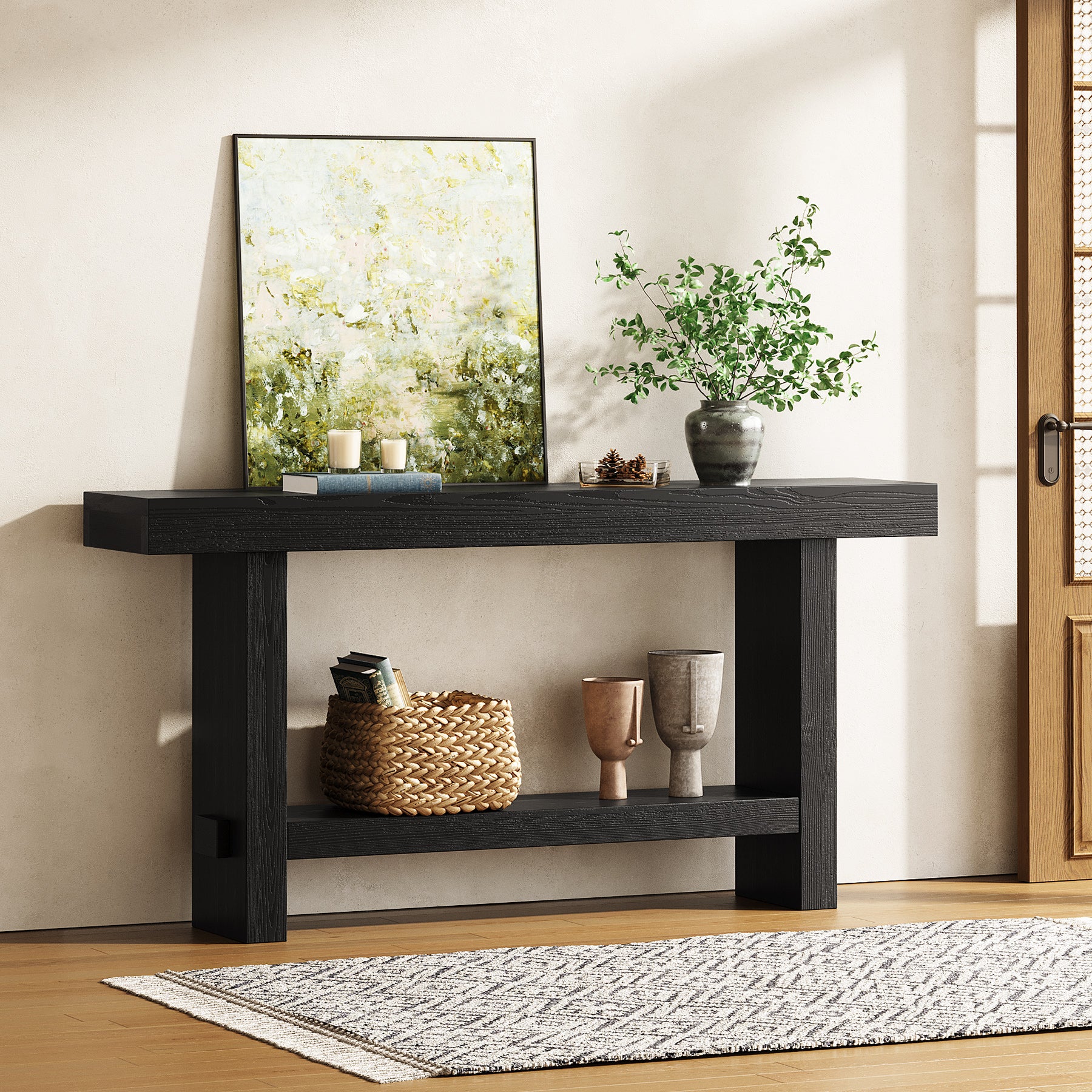 Tribesigns 160 cm Tavolo consolle, tavolo d'ingresso con base stabile per soggiorno