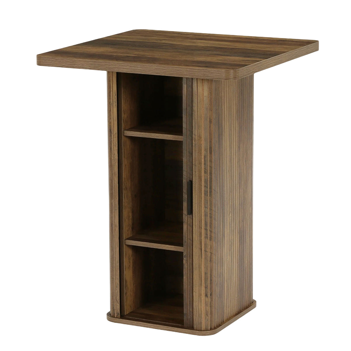 Tribesigns Tavolo da Bar con Mobile Contenitore a 3 Ripiani, Altezza 90 cm, per Piccole Cucine