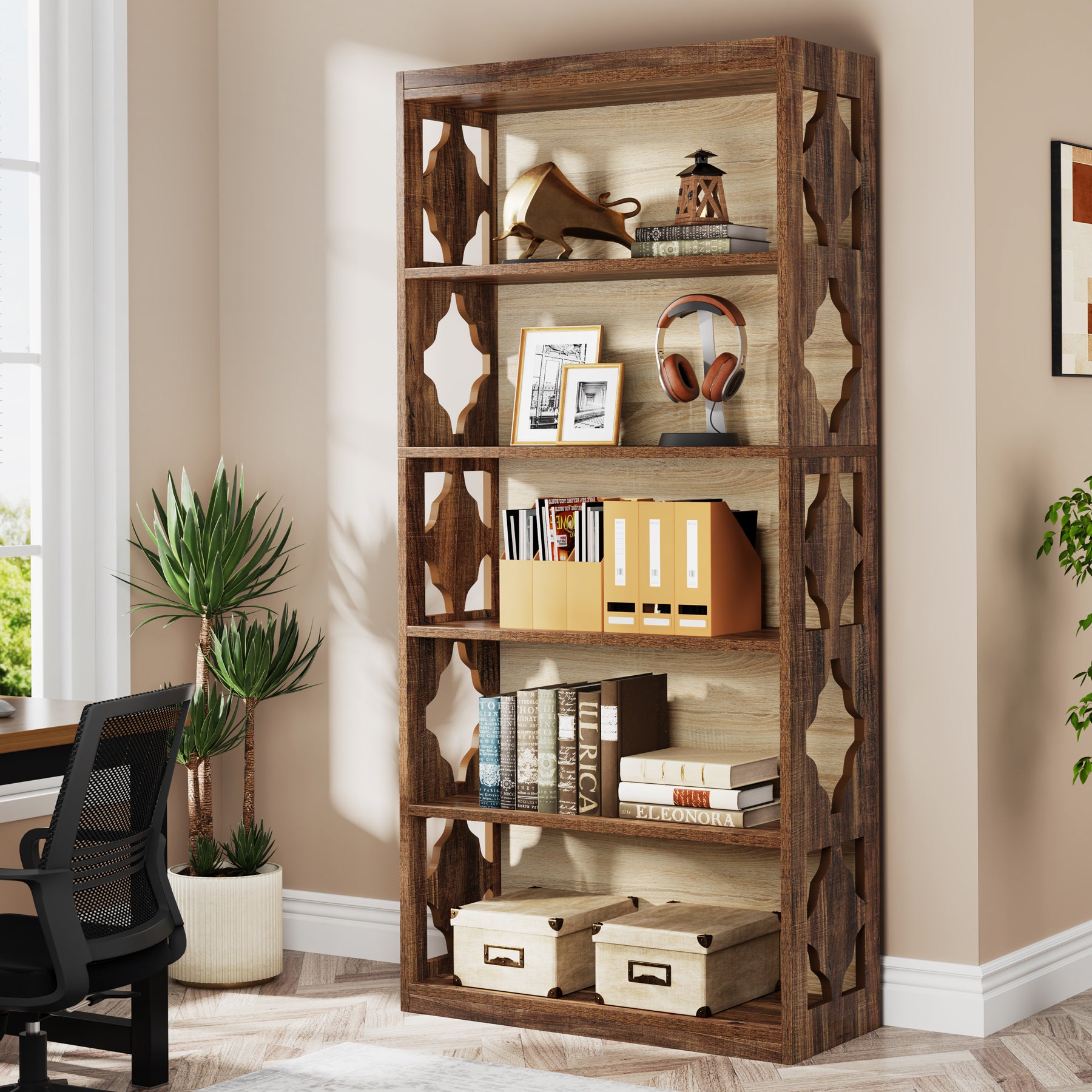 Tribesigns 178 cm Libreria, libreria autoportante a 6 ripiani