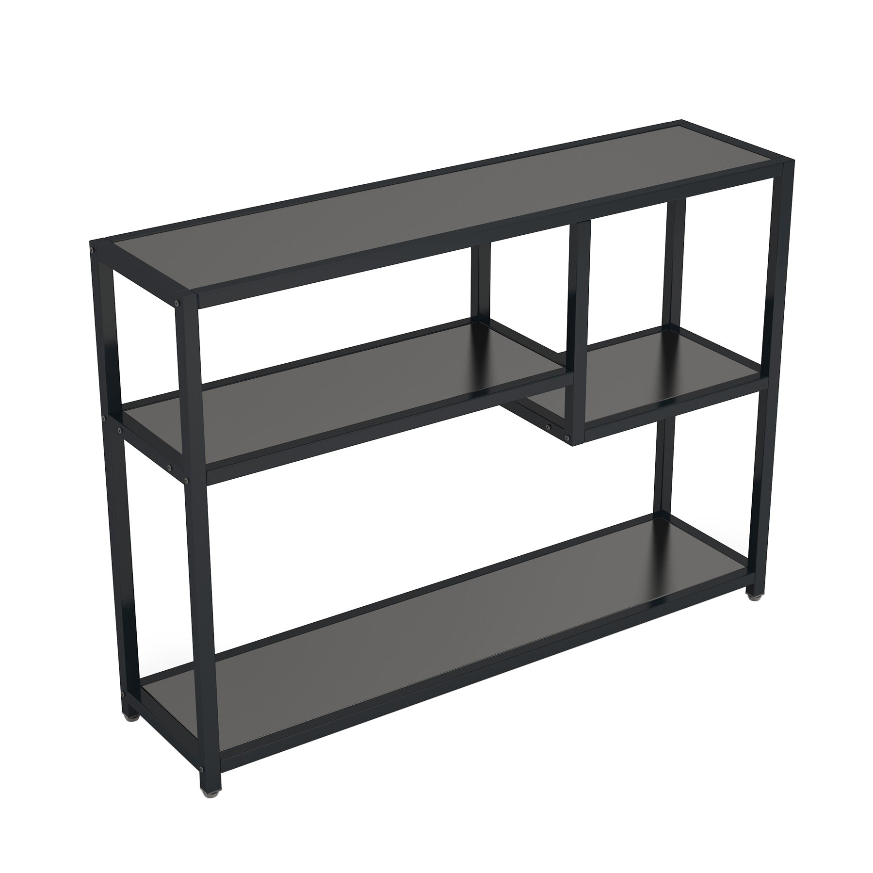 Tribesigns Tavolo consolle, piccolo tavolo d'ingresso nero con ripiani Tavolo d'ingresso vintage