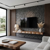 Mobile TV Sospeso in Legno Massello con Vano Contenitore, 160 cm, per TV fino a 65" 3