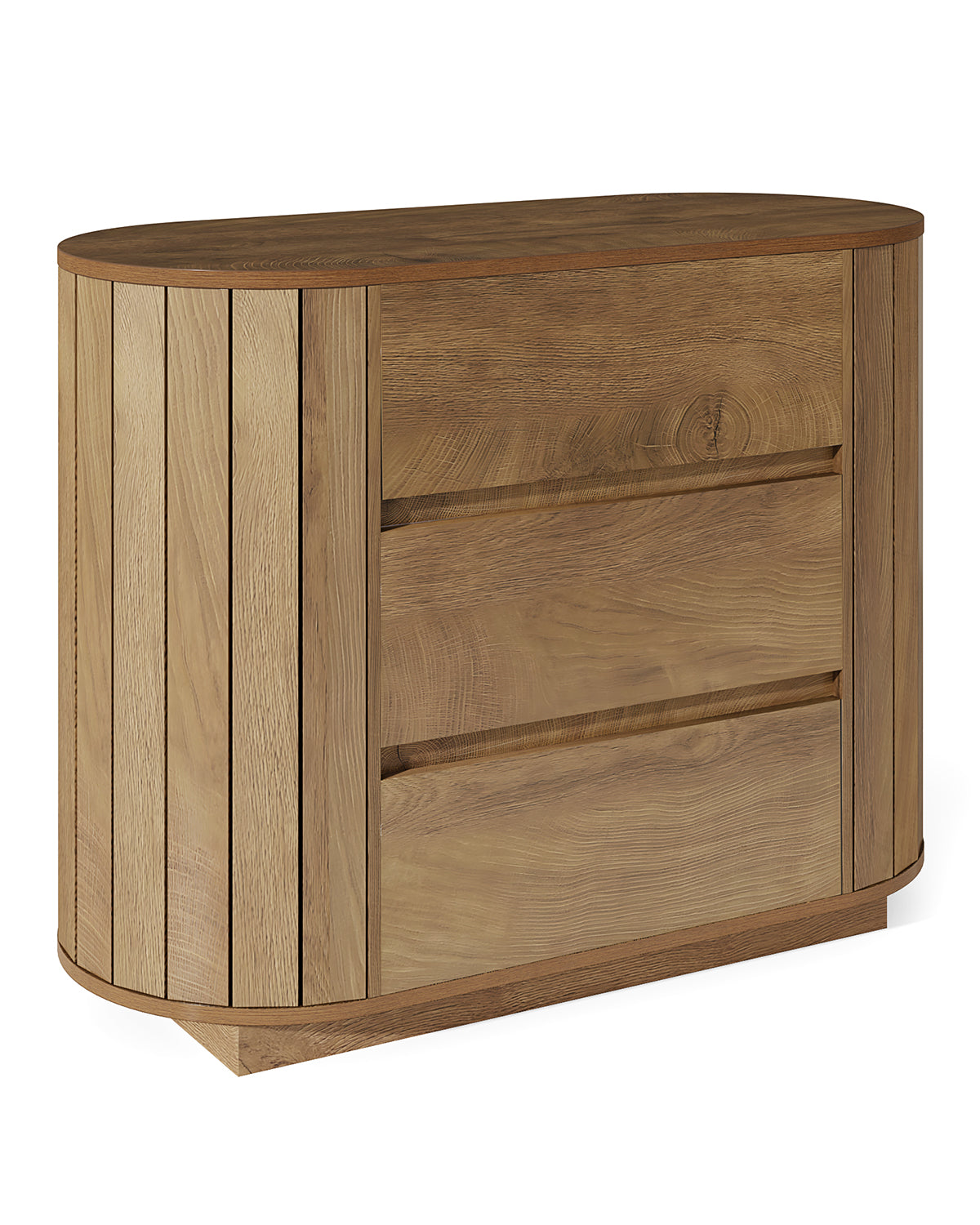 Tribesigns Credenza Moderna in Rovere con 3 Cassetti a Doghe, 90 cm, per Soggiorno