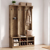 Mobile da Ingresso 3 in 1 con Appendiabiti e Panca Portascarpe, H 180 cm 3