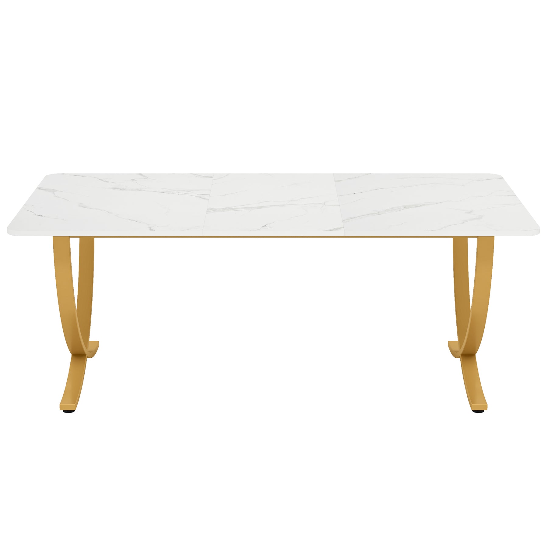 Tribesigns Tavolo da Pranzo, 160cm Modern Kitchen Table with Faux Marble Table Top