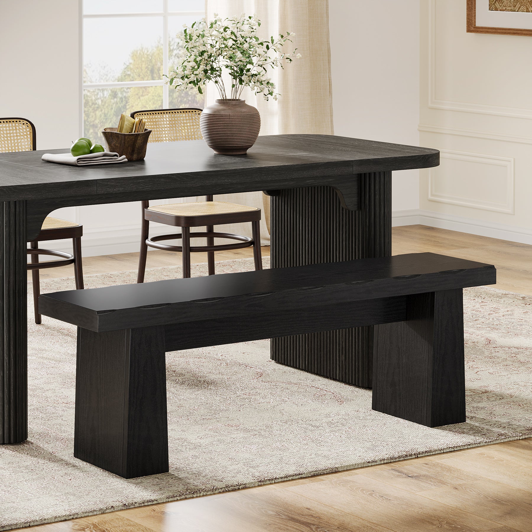 Tribesigns Panca da 120 cm, moderna panca in legno, panca da pranzo versatile dal design minimalista