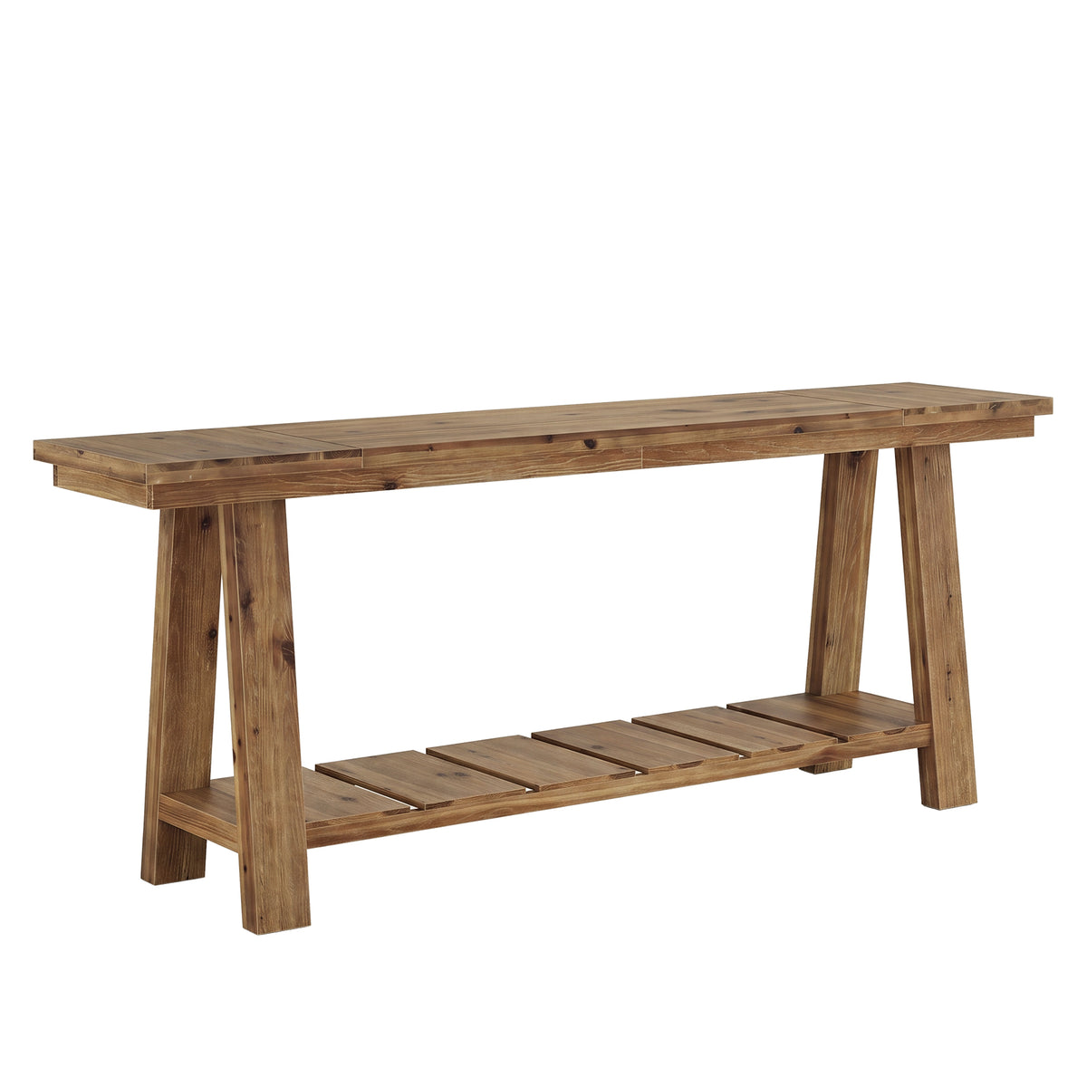 Tribesigns Consolle Stretta in Legno Massello con Base a Cavalletto, 200 cm, per Ingresso