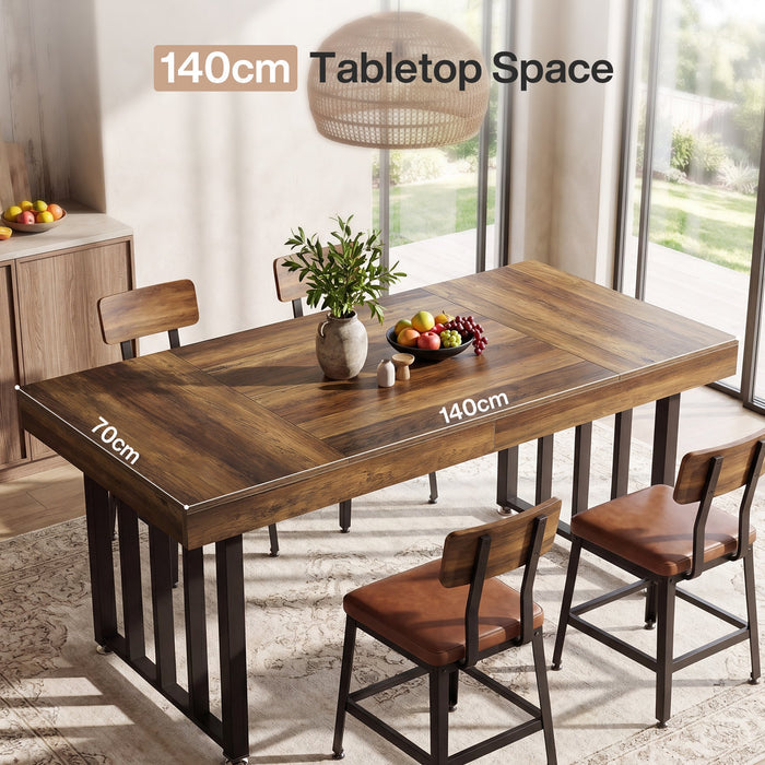 Tribesigns Tavolo da pranzo rettangolare da 140 cm per 4 persone, ideale per la cucina