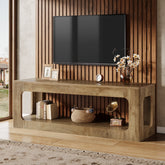 Mobile TV Country a 2 Ripiani con Decori Circolari Traforati, 160 cm, per Soggiorno 3