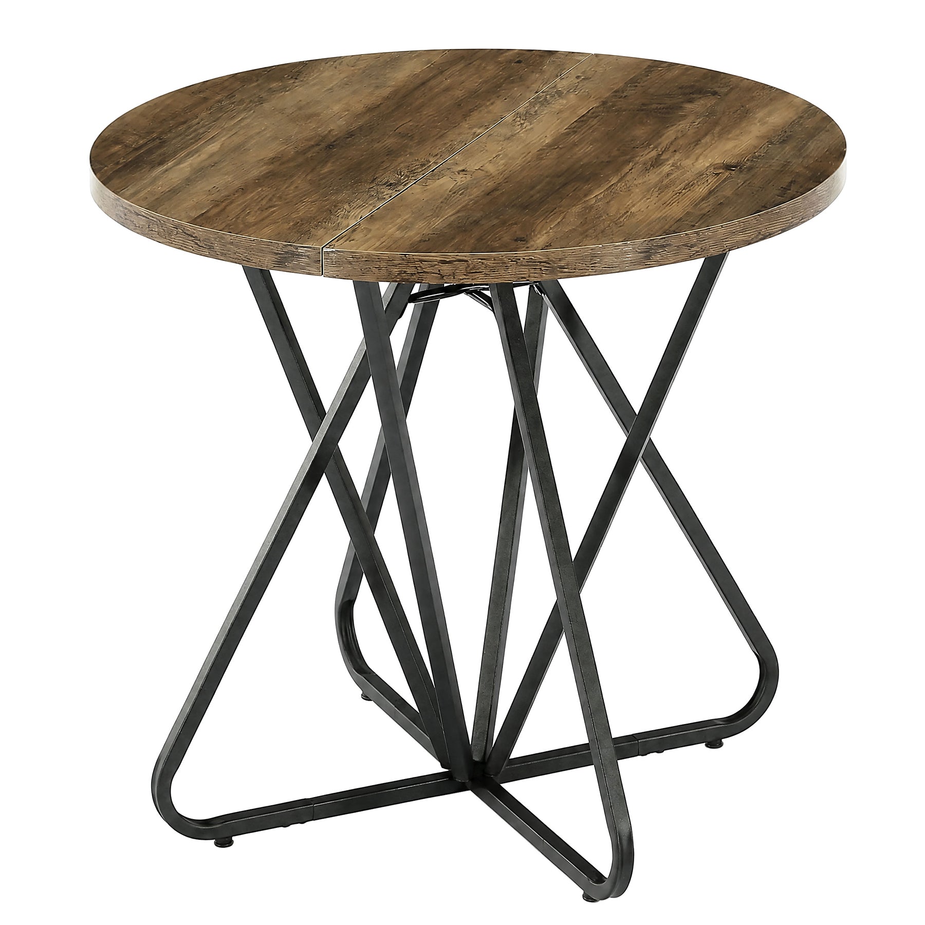 Tribesigns Tavolo da pranzo rotondo, tavolino da cucina da 80 cm per 2-4 persone