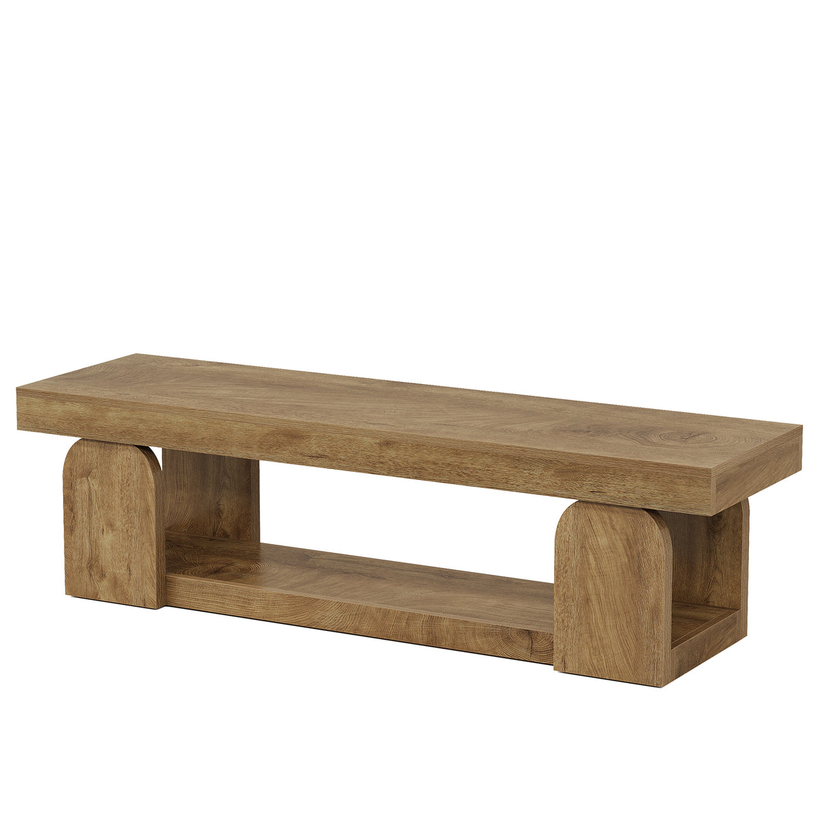 Panca Portascarpe Country con Ripiano, 160 cm, per Ingresso e Camera da Letto