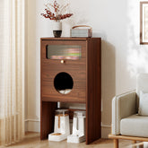 Tribesigns Tavolino laterale moderno, mobile contenitore 2 in 1 con lettiera per gatti nascosta 3