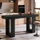 Tribesigns Tavolo Bar Rettangolare con Gambe Robuste, 180 x 50 x 85 cm, per Cucina 3