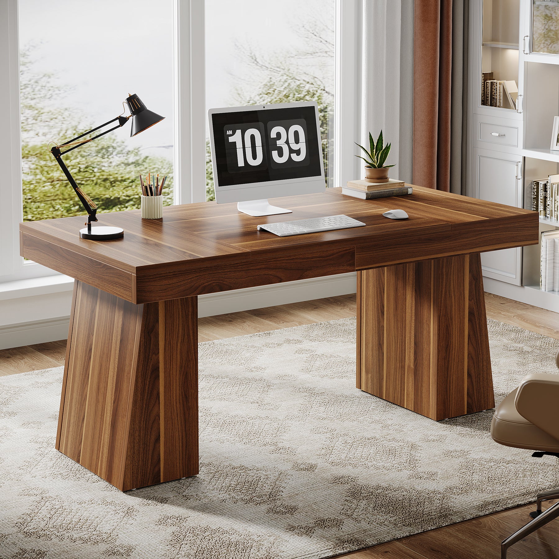 Tribesigns 140 cm Scrivania Direzionale, Scrivania per Ufficio Domestico Scrivania per Computer