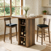Tribesigns Tavolo da Bar con Mobile Contenitore a 3 Ripiani, Altezza 90 cm, per Piccole Cucine 3
