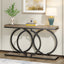 Tribesigns O Shape Console Table, 140 cm Faux Marmo Divano Ingresso Tavolo