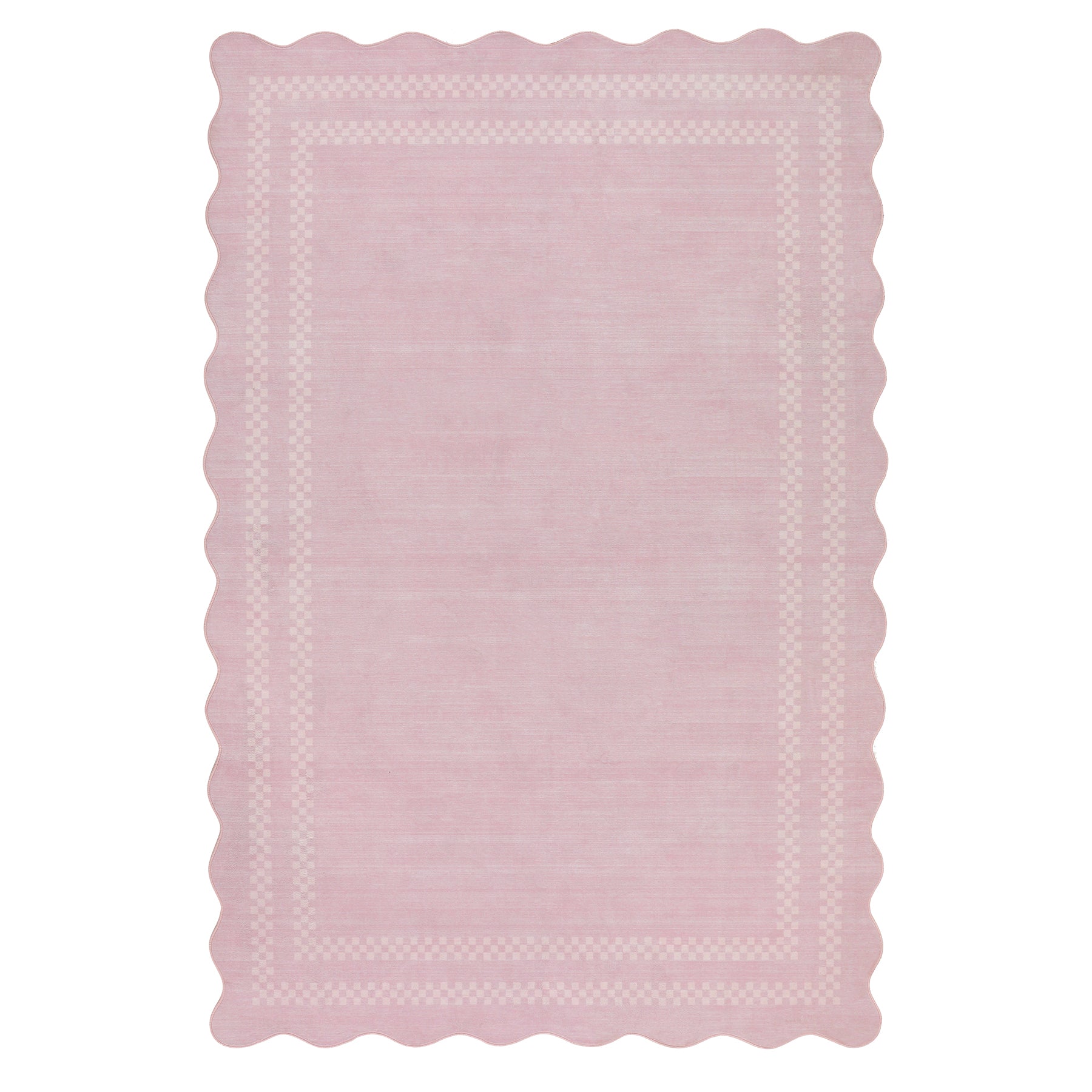 Tribesigns Tappeto geometrico minimalista con bordo smerlato, 160 x 230 cm/200 x 300 cm Tappeto smerlato lavabile