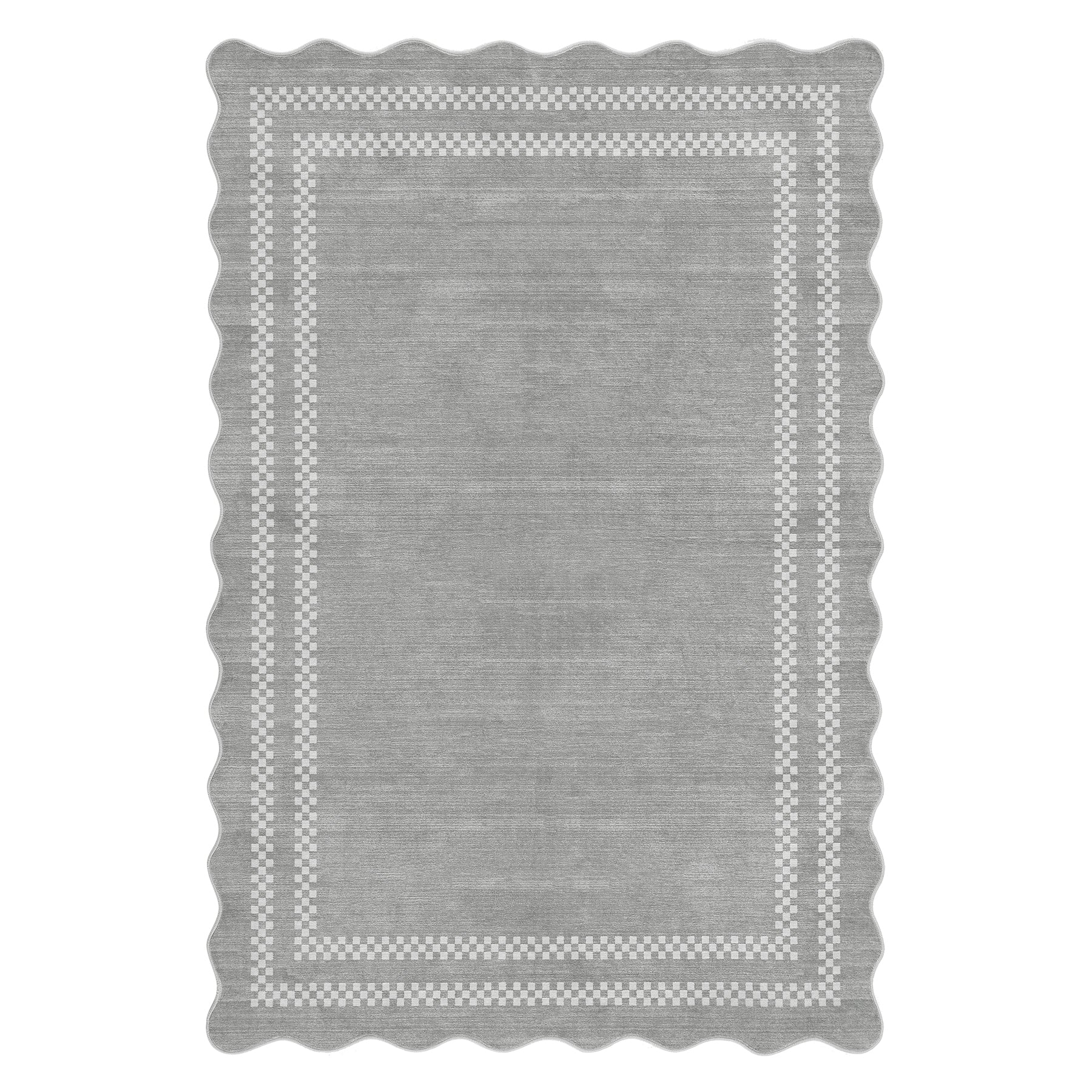 Tribesigns Tappeto geometrico minimalista con bordo smerlato, 160 x 230 cm/200 x 300 cm Tappeto smerlato lavabile