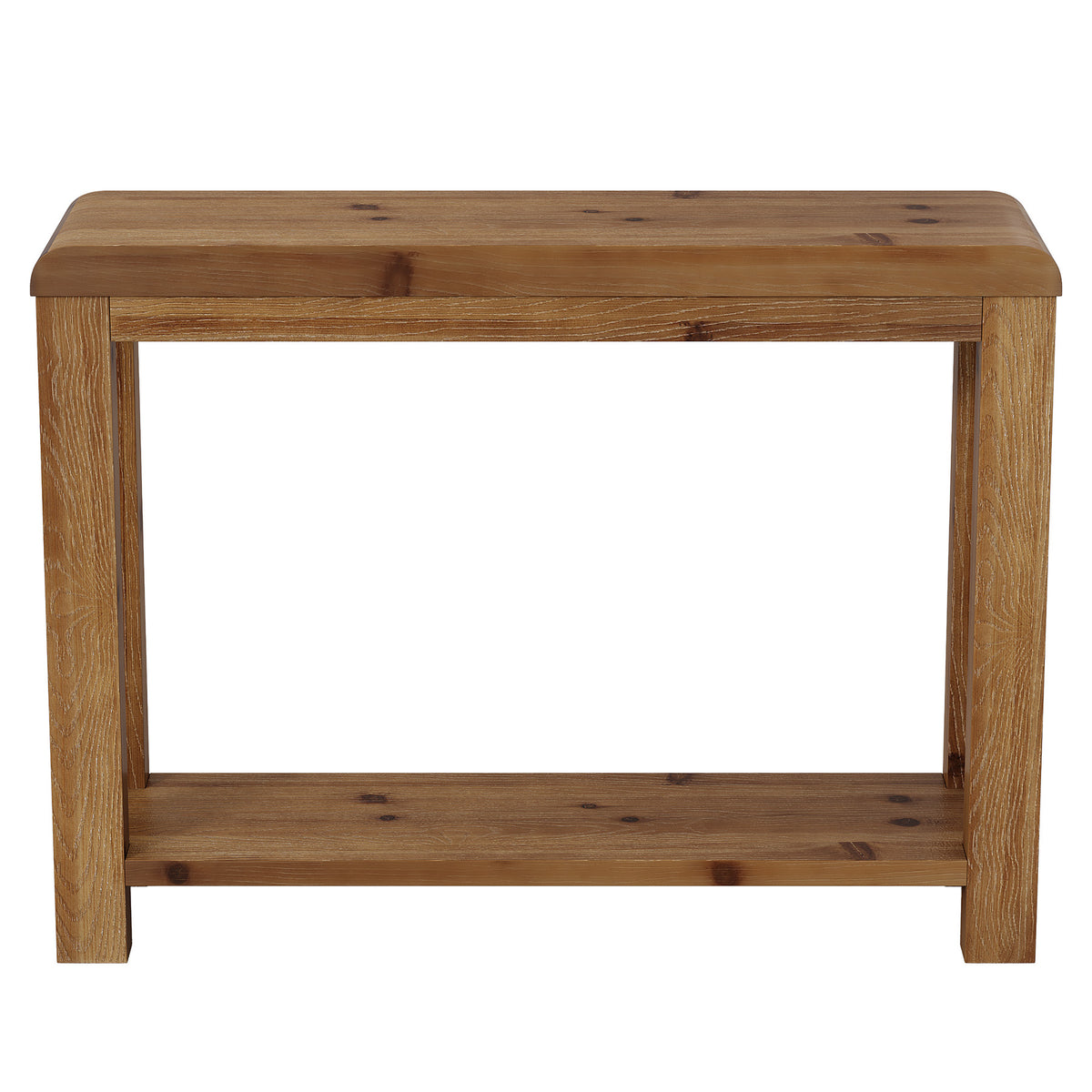 Consolle Country in Legno Massello con Ripiano Aperto, 105 cm, per Ingresso e Soggiorno