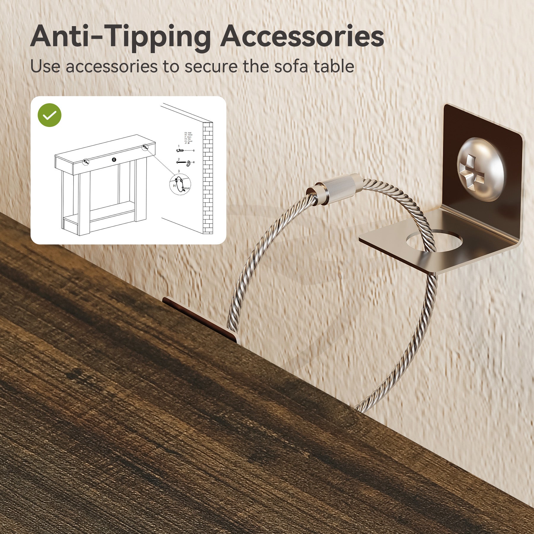 Tribesigns Consolle da 105 cm con ripiano, tavolino d'ingresso stretto in stile country per ingresso