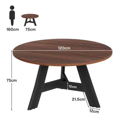 Tribesigns Tavolo da conferenza rotondo, tavolo da riunione aziendale da 120 cm con base in legno