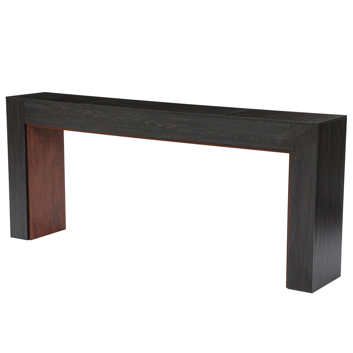 Consolle Bicolore Marrone e Nero, 200 cm, per Ingresso