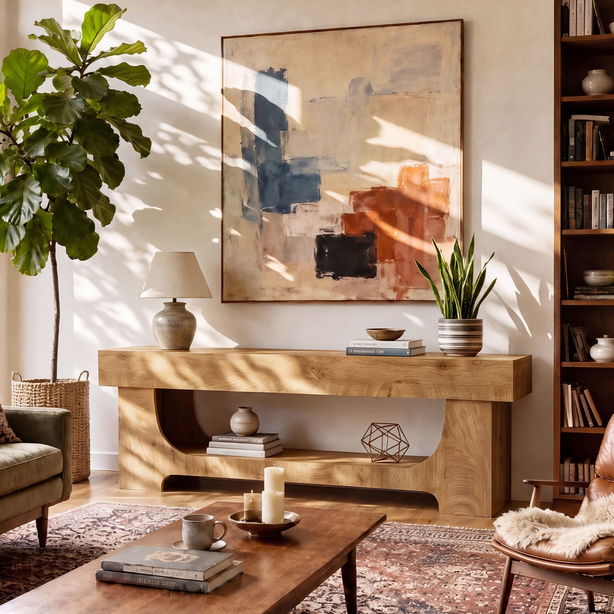 Tribesigns Mobile TV Basso Rustico in Legno con Ripiano Aperto, 160 cm, per TV fino a 75"