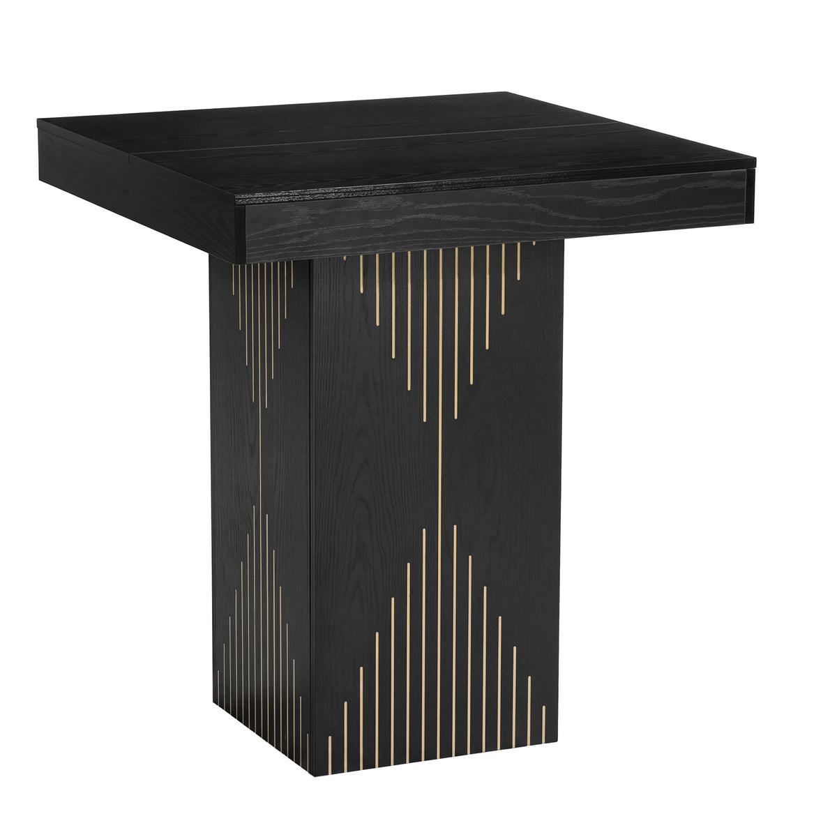 Tavolo Alto da Bar Quadrato con Base a Colonna, 80 x 80 cm, per Cucina e Soggiorno