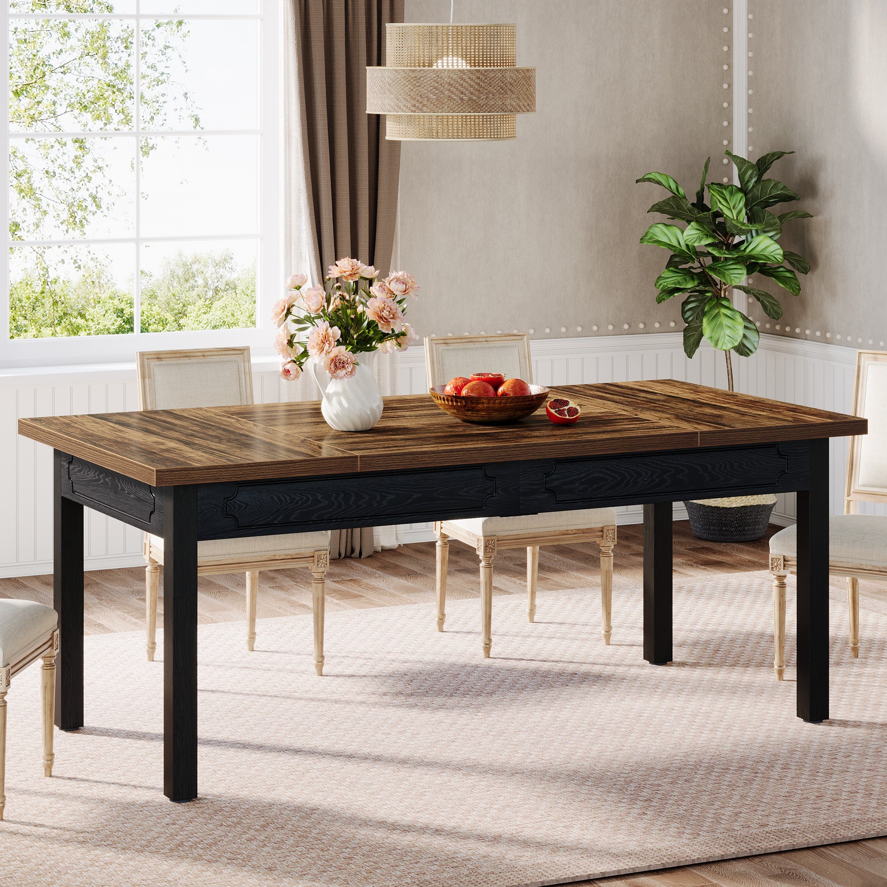 Tribesigns Tavolo da pranzo, tavolo da cucina da 160 cm per 4-6 persone