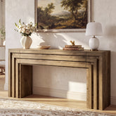 Consolle Stretta con Vano Chiuso a 2 Ripiani, 160 x 31 x 82 cm, per Ingresso 3