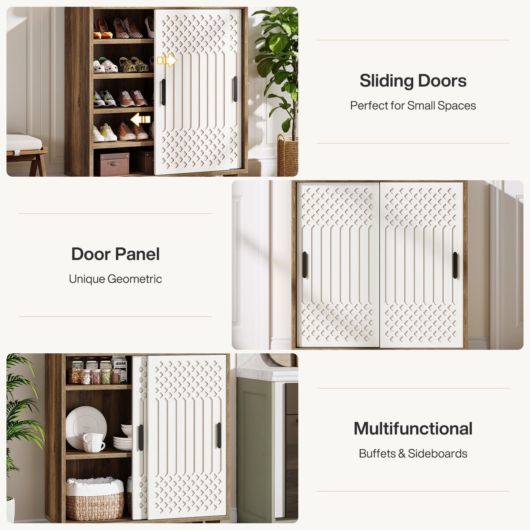 Tribesigns Scarpiera da 90 cm, moderno organizer con ante scorrevoli per scarpe