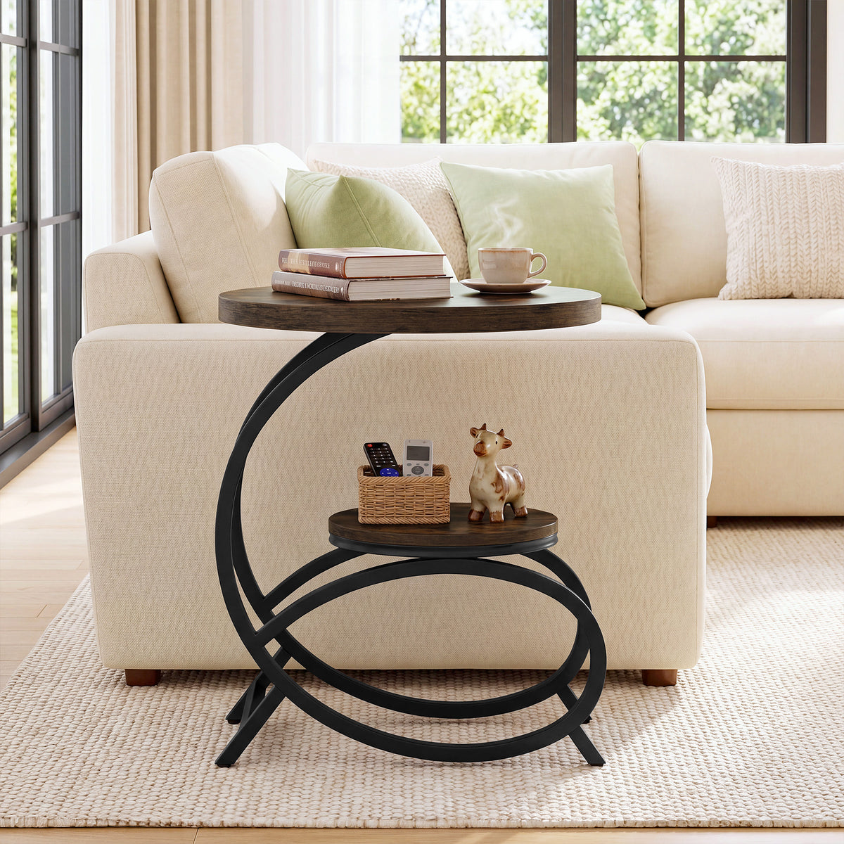 Consolle Country in Legno Massello con Gambe Curve e Ripiano, 105 cm, per Ingresso