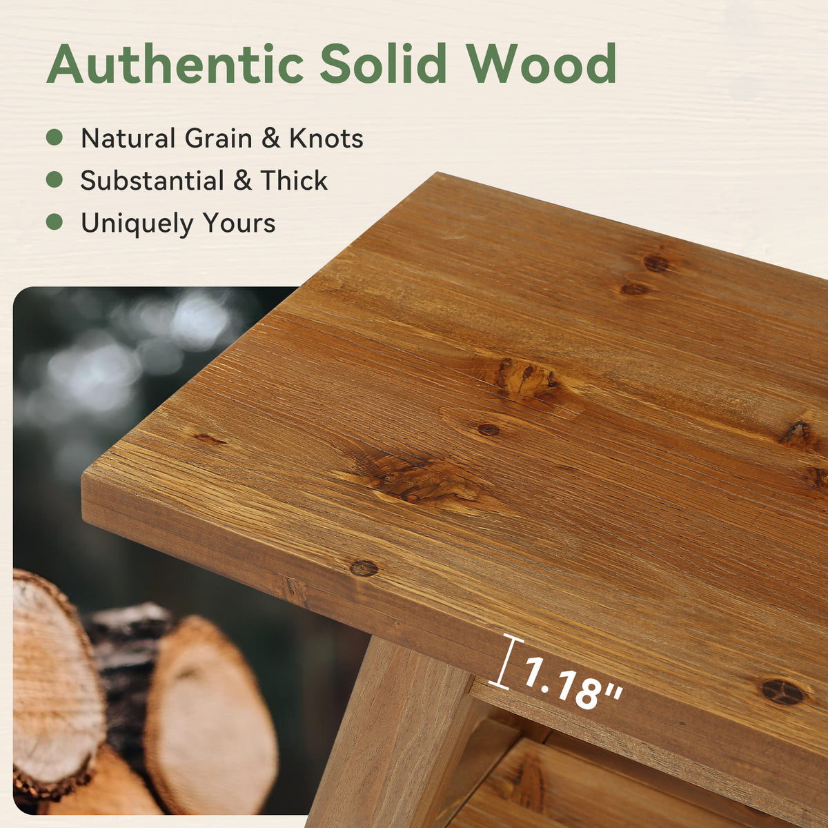 Panca da Pranzo Country in Legno Massello con Ripiano, 160 cm, per Cucina e Sala da Pranzo