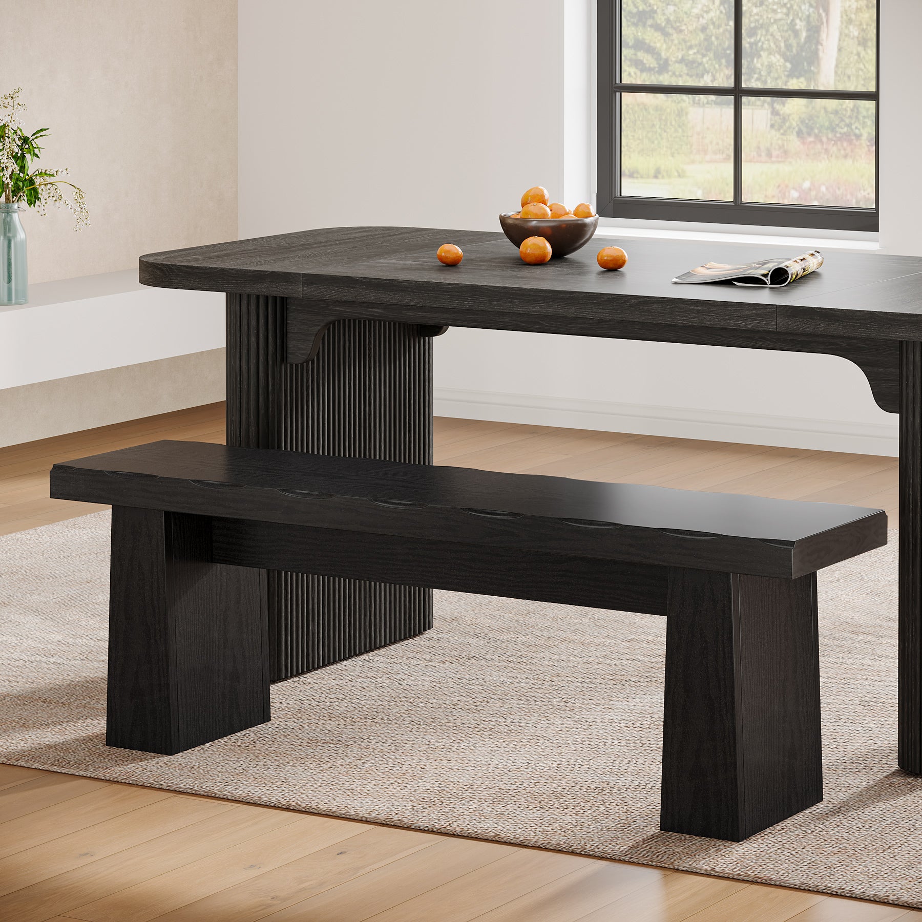 Tribesigns Panca da 120 cm, moderna panca in legno, panca da pranzo versatile dal design minimalista
