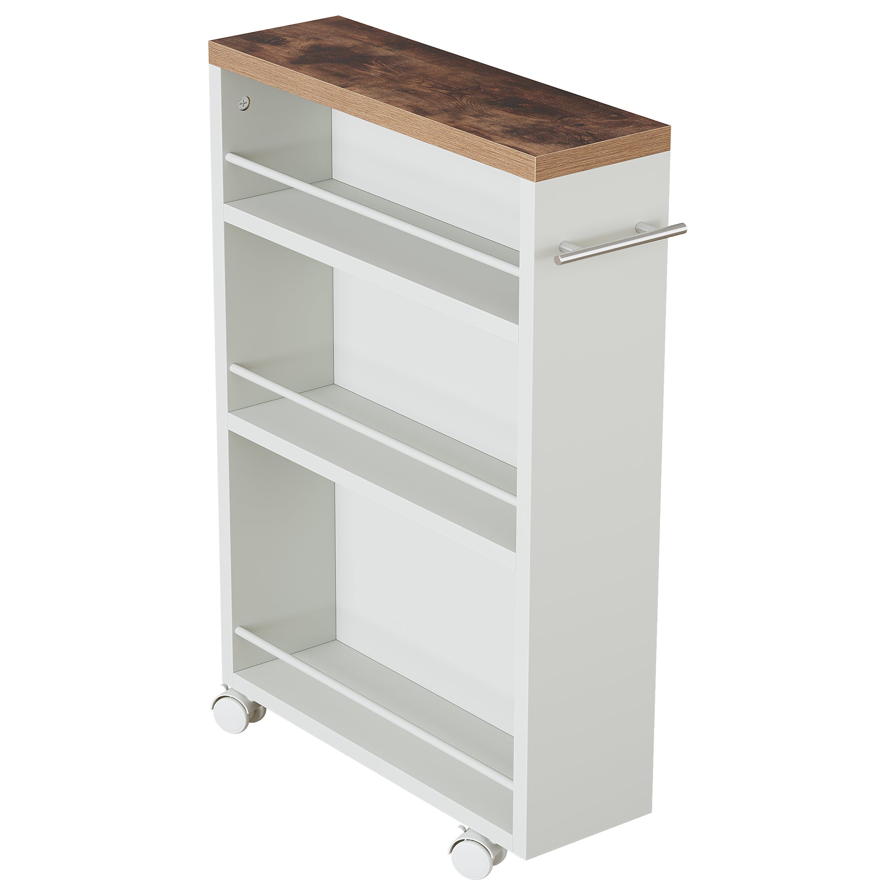 Tribesigns Carrello sottile da cucina, carrelli a 4 piani estraibile su ruote per piccoli spazi