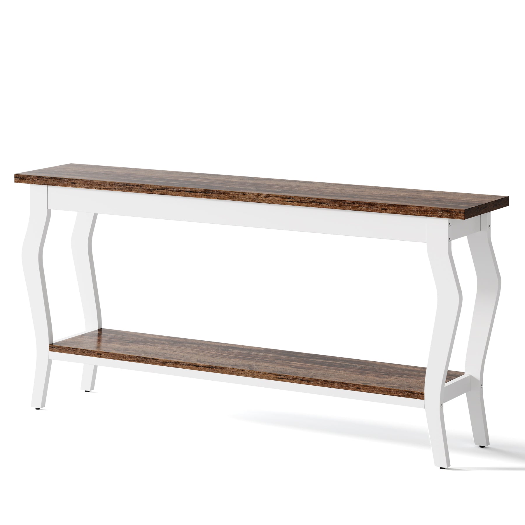Tribesigns Consolle lunga 179 cm, tavolino vintage a 2 ripiani da posizionare dietro il divano