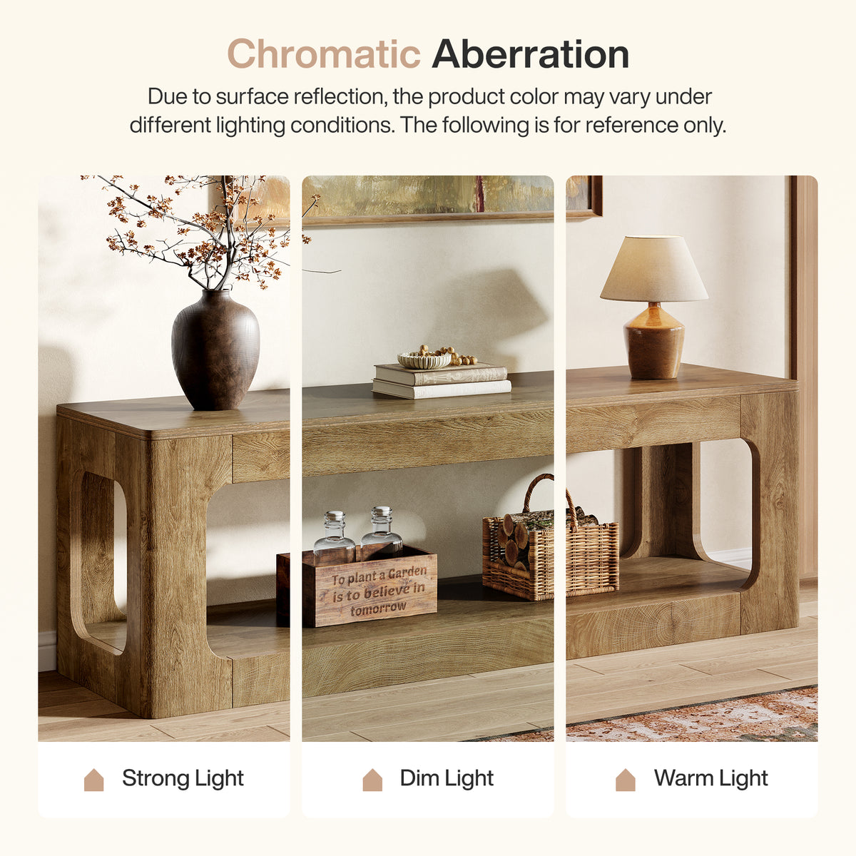 Consolle Country a 2 Ripiani con Design Circolare, 160 cm, per Ingresso