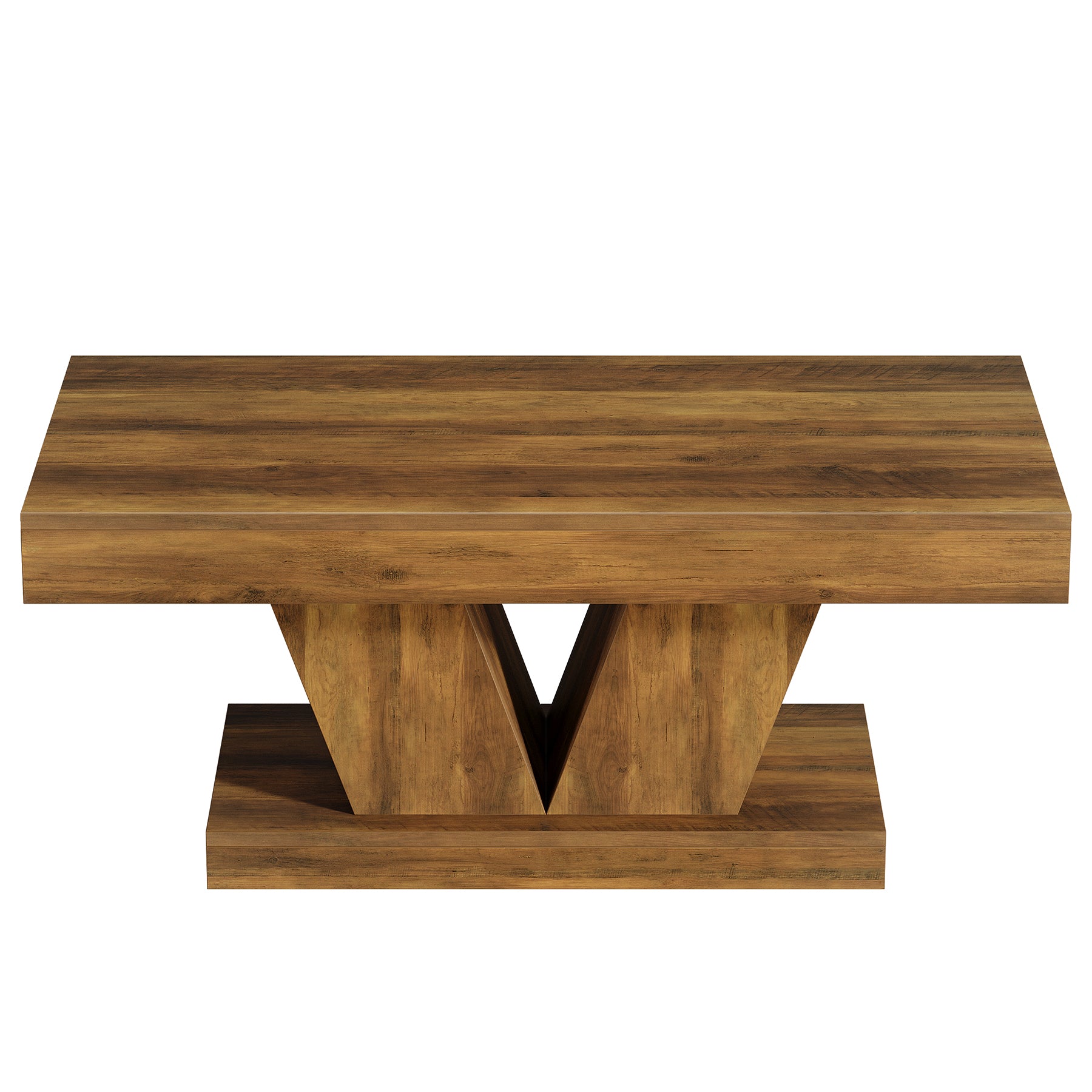 Tribesigns Tavolino rettangolare da 120 cm, tavolino centrale in stile Mid-Century con base scultorea